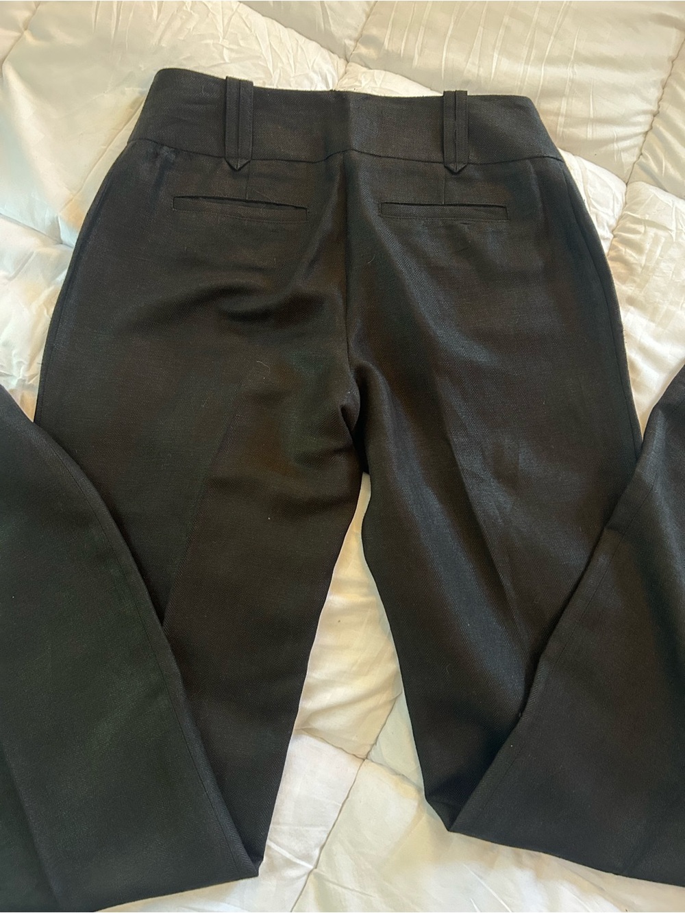 White House Black Market Black Tailored Wide leg Dress Trousers - Picture 7 of 13